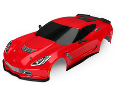 Traxxas 8386R - Body, Chevrolet Corvette C7 Z06, red (painted, decals applied)
