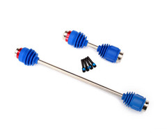 Traxxas 8655R - Driveshafts, center E-Revo® (steel constant-velocity) front (1)/ rear (1) (assembled with inner and outer dust boots, for E-Revo)