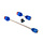 8655R - Steel Center CV Driveshafts (2) with Screws (assembled with inner and outer dust boots, for E-Revo)