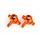 6837A - Steering blocks, 6061-T6 aluminum (orange-anodized), left & right