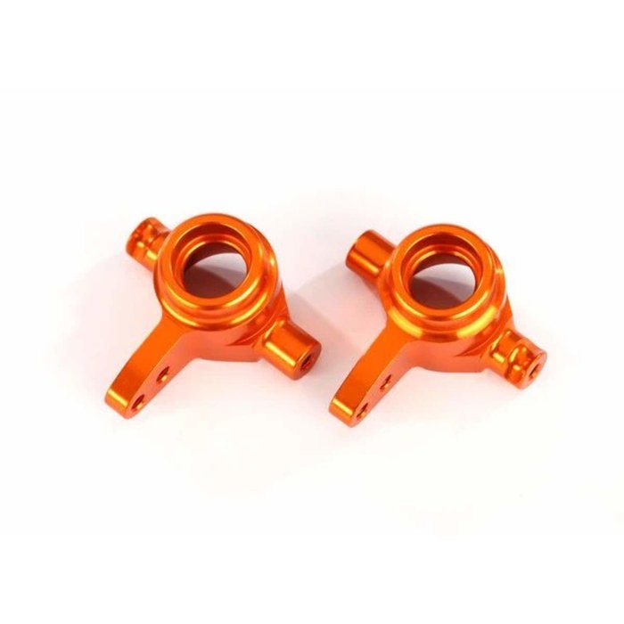 Traxxas 6837A - Steering blocks, 6061-T6 aluminum (orange-anodized), left & right