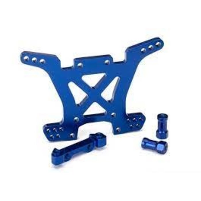 Traxxas 6838X - SHOCK TOWER REAR ALUMINUM BLUE
