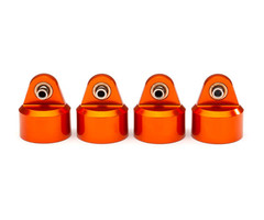 Traxxas 8964T - Shock caps, aluminum (orange-anodized), GT-Maxx® shocks (4)