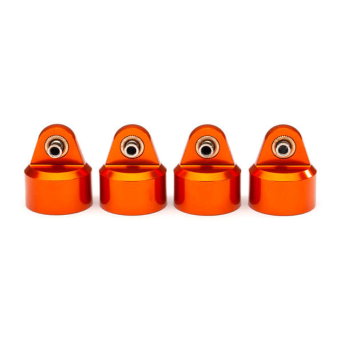 Traxxas 8964T - Shock caps, aluminum (orange-anodized), GT-Maxx® shocks (4)