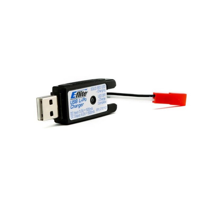 E-flite EFLC1010 - 1S USB Li-Po Charger, 500mA, JST: 180 QX HD