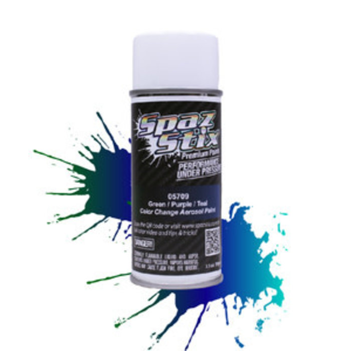 Spaz Stix SZX05709 - Color Change Aerosol Paint, Green/Purple/Teal, 3.5oz Can