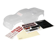Traxxas 8911 - Body, Maxx® (clear, requires painting)/ window masks/ decal sheet