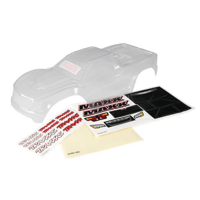 Traxxas 8911 - Body, Maxx® (clear, requires painting)/ window masks/ decal sheet