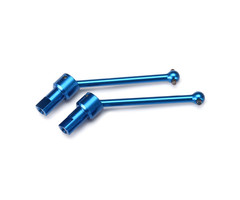 Traxxas 7650R - Driveshaft Assembly, Front & Rear, 6061-T6 Aluminum (Blue-Anodized) (2)
