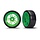 8376G - Tires and wheels, assembled, glued (split-spoke green wheels, 1.9' Drift tires) (front)