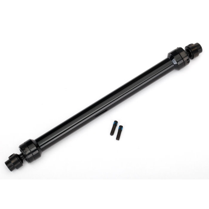 Traxxas 8555 - Driveshaft, center rear, 6061-T6 aluminum (black-anodized) (fully assembled)/ 3mm screw pin (2)