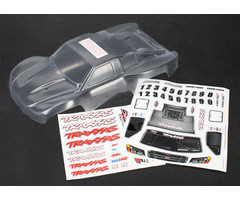 Traxxas 7012R - Body, 1/16th Slash (clear, requires painting)/grille, lights decal sheet
