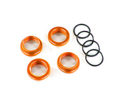 Traxxas 8968A - Spring retainer (adjuster), orange-anodized aluminum, GT-Maxx® shocks (4) (assembled with o-ring)