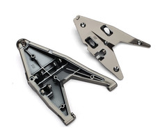 Traxxas 8532X - Suspension arm, lower right/ arm insert (satin black chrome-plated) (assembled with hollow ball)
