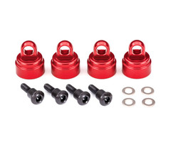 Traxxas 3767X - Shock caps, aluminum (red-anodized) (4) (fits all Ultra Shocks)