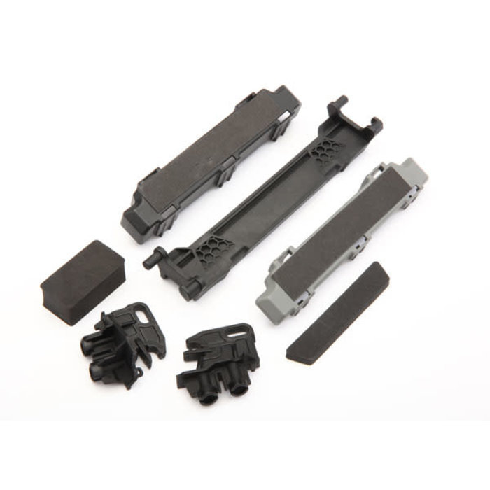 Traxxas 8919 - Battery hold-down/ mounts (front & rear)/ battery compartment spacers/ foam pads, Fits V1 narrow Maxx® chassis