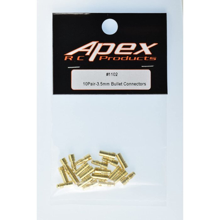 HobbyPark  Products 3.5mm Male / Female Gold Plated Bullet Connectors Plugs - 10 Pair #1102