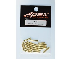 Apex RC Products - 4.0mm Male / Female Gold Plated Bullet Connectors Plugs - 10 Pair #1103
