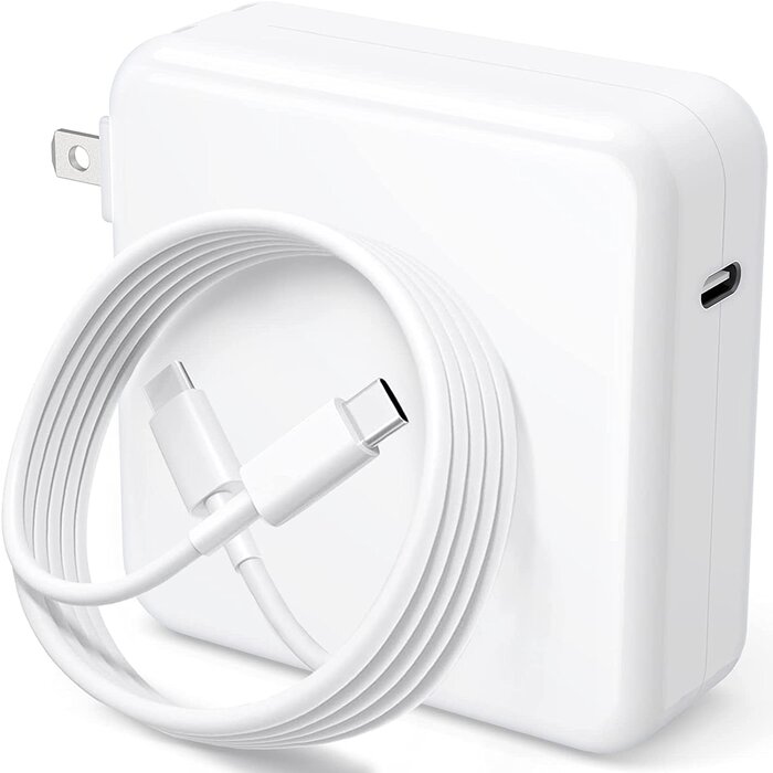 120W-USBC-LAPTOP - Basickaws - Mac Book Pro Charger - 120W USB C Charger Power Adapter for MacBook Pro 13, 14, 15, 16 Inch, MacBook Air 13 Inch 2021/2020/2019/2018, iPad Pro and All USB C Device, Included 6.6ft USB-C to C Cable