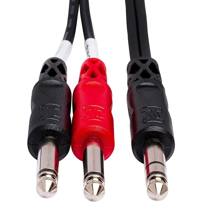 STP-201 - Hosa - STP-201 3ft 1/4" TRS to Dual 1/4" TRS Insert Cable, 1 Meter