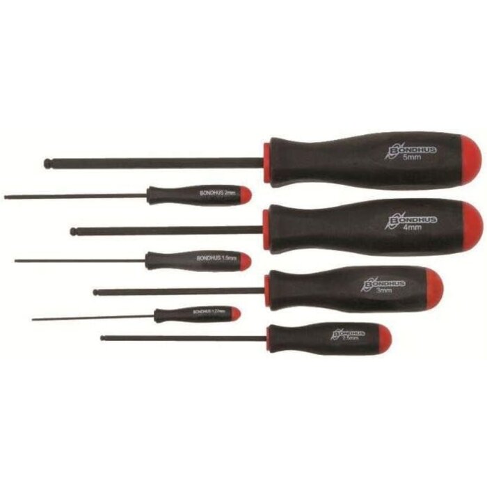 10686 - Bondhus - 1.5-5mm Balldriver Screwdrivers, 6 Piece Set