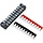 12P-15AMP - MILAPEAK - 12 Positions Dual Row 600V 15A Screw Terminal Strip Blocks with Cover + 400V 15A 12 Positions Pre-Insulated Terminals Barrier Strip