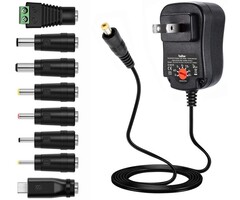 12W-3-12V-1AMP - Belker 12W 3V 4.5V 5V 6V 7.5V 9V 12V Adjustable Voltage Universal AC/DC Adapter Power Supply for Household Electronics - 1A Max. [BN]