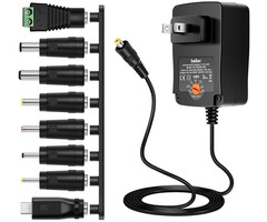 36W-3-12V-3AMP - Belker 3V 4.5V 5V 6V 7.5V 9V 12V 3A 2A 1A 36W Universal AC Adapter with 9 Tips incl USB C Multi Voltage DC Power Supply Charger for Routers LED Strip Lights Security Camera, 5 ft Cord