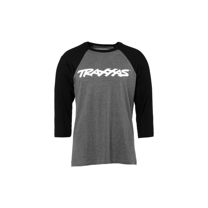 Traxxas 1369-XL - TRAXX RAGLAN SHIRT GRAY BLK XL