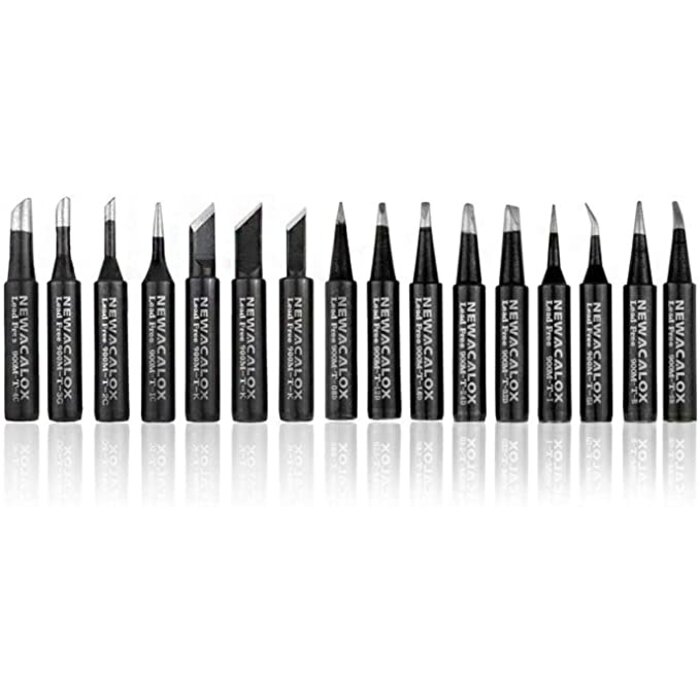 16PC-SOLDER-TIP - NEWACALOX 16pcs Solder Tips 900M Soldering Iron Lead-free Tips Replacement, Welding Needle Tip for Yihua,Vastar,NEWACALOX,Tabiger, solder iron/HAKKO 888D 936 937 969 Micro Soldering Station