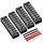 MILAPEAK - 8 Positions Dual Row 600V 25A Screw Terminal Strip Blocks with Cover + 400V 25A 8 Positions Pre-Insulated Terminals Barrier Strip