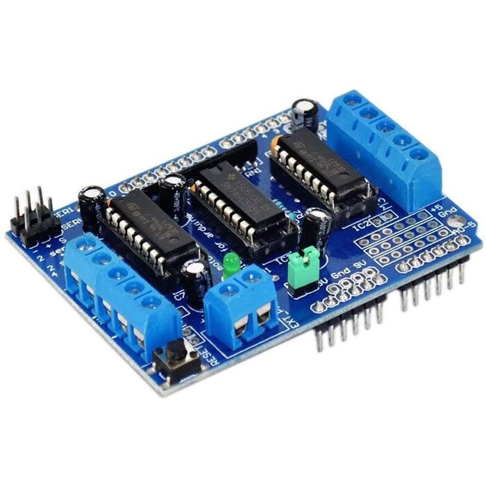 L293D - HiLetgo - DC Motor Drive Shield Stepper Motor Drive Shield Expansion Board for Arduino Duemilanove Raspberry Pi