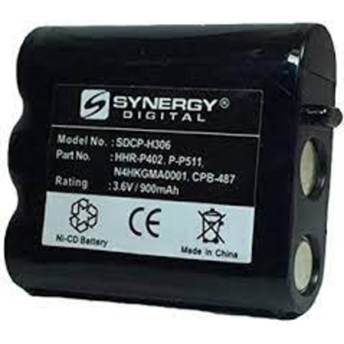 SDCP-H306 - Ni-CD, 3.6 Volt, 900 mAh, Ultra Hi-Capacity Battery - Replacement Battery for Panasonic P-P511, Type 24 Cordless Phone Battery