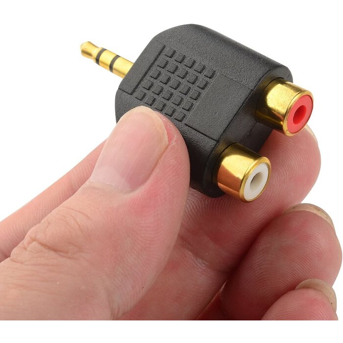 3.5MM-RCA - CERRXIAN LEMENG - Gold Plated 3.5mm Stereo to 2-RCA Male to Female Adapter,Audio Splitter Adapter, Dual RCA Jack Adapter