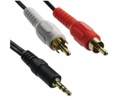 RCA RCAAH205R - RCA 3.5-mm Male to 2 RCA-Male Stereo Audio Y-Adapter Cable, 3 Ft.