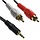 41360 - Y-Adapter with 3.5mm Stereo Plug to 2 RCA Plugs, 3ft
