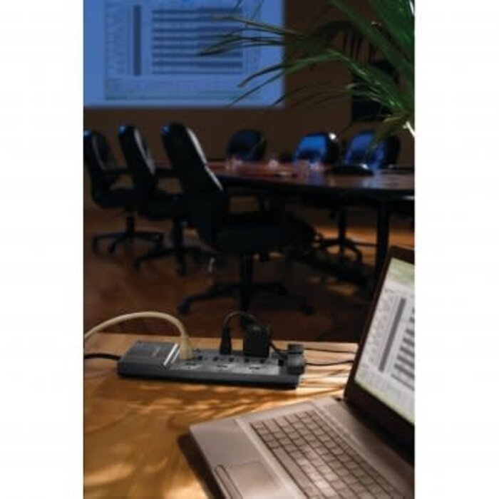 BKNBE11223008 - Belkin Power Strip Surge Protector with 12 AC Multiple Outlets, 10 ft Long Flat Plug Heavy Duty Extension Cord for Home, Office, Travel, Computer Desktop, Laptop & Phone Charging Bricks (4,156 Joules)