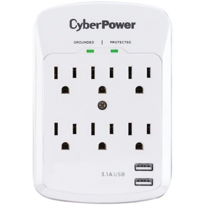 CYBP600WU - P600WU Professional Surge-Protector Wall Tap with 2 USB Ports