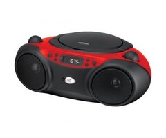 GPXBC232R - GPX® Sporty CD/Radio Boom Box, Red/Black