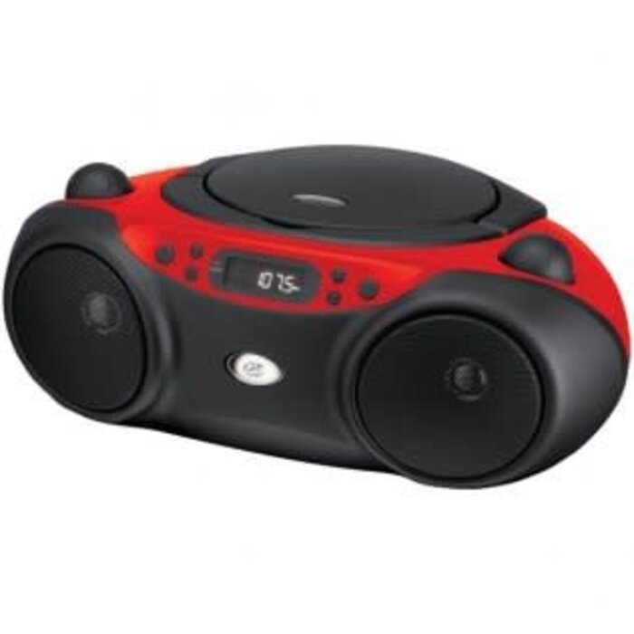 GPXBC232R - GPX® Sporty CD/Radio Boom Box, Red/Black