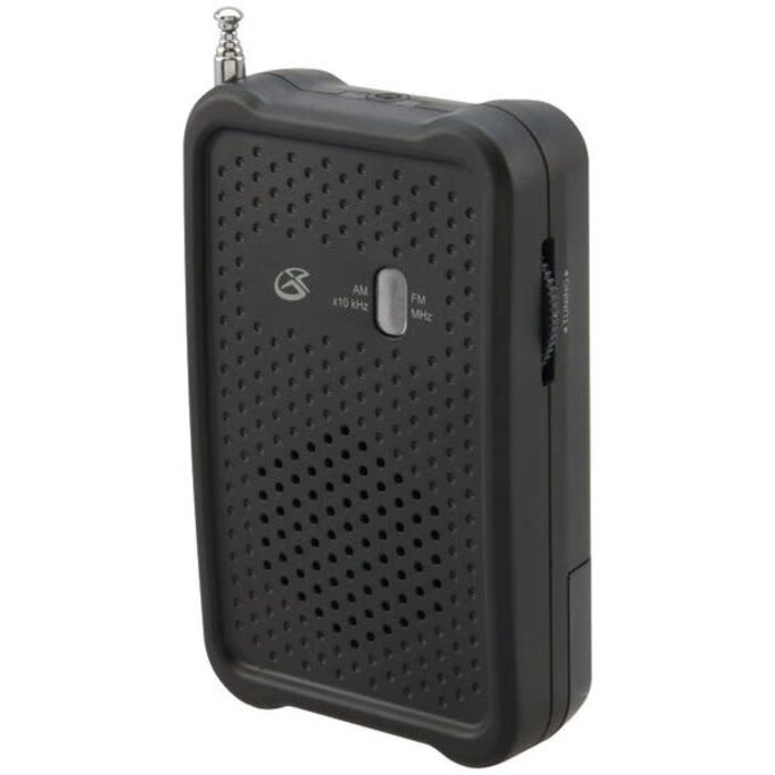 GPXR055B - GPX Portable AM/FM Radio, with Telescopic FM Antenna, Built-in Speaker, Includes stereo earbuds, warranty & user's guide