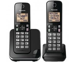 KX-TGC352B - Panasonic® 2-Handset DECT 6.0 Plus Expandable Cordless Phone System for Landline, Caller ID, Call Blocker, and Backlit Keypad, KX-TGC352B