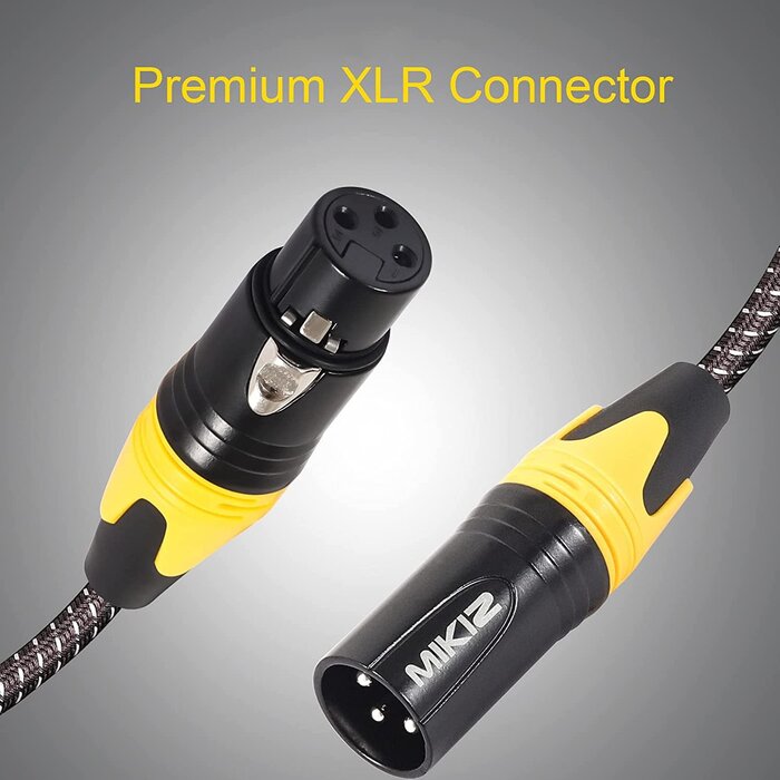 XLR/M-XLR/F - MIKIZ - XLR Microphone Cable Male to Female10ft