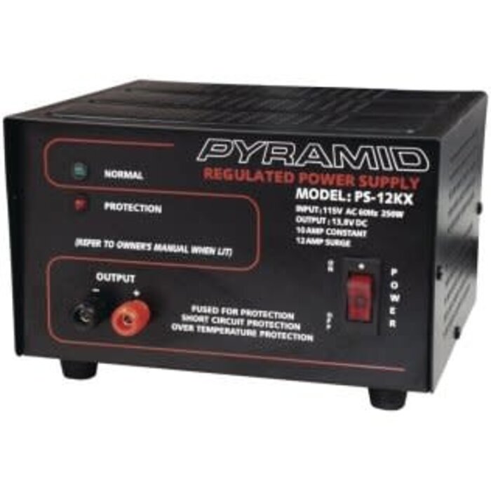PYRPS12KX - Pyramid Car Audio Gold Series Bench Power Supply (250 Watts Input, 10 Amp Constant)