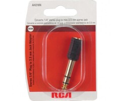 RCA RCAAH216R - 3.5mm F Jack to 1/4" M Plug Adapter