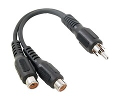 RCAAH25R - RCA Y-Adapter (1 Male to 2 Females)