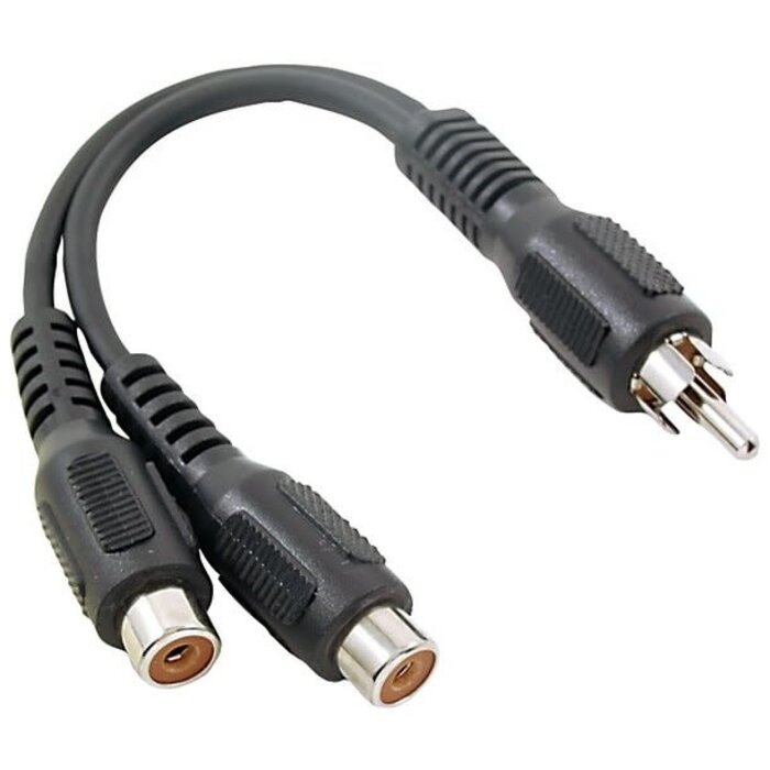RCAAH25R - RCA Y-Adapter (1 Male to 2 Females)