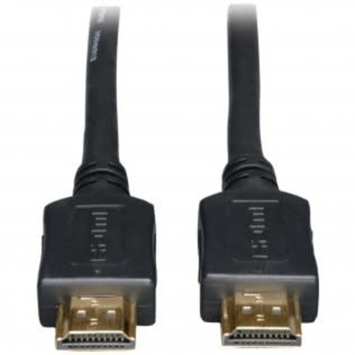 Tripp Lite® by Eaton® Standard-Speed HDMI® Gold Cable, Black (50 Ft.) Standard speed with bandwidth up to 10.2 Gbps for Full HD 1080p resolution up to 4K at 24, 25, or 30 FPS
