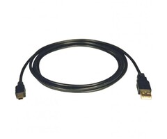 TRPU030006 - Tripp Lite® by Eaton® Reversible  USB 2.0 Device Cable, A Male/5-Pin Mini B Male Gold-Plated Connectors, 6 Ft., Black, U030-006