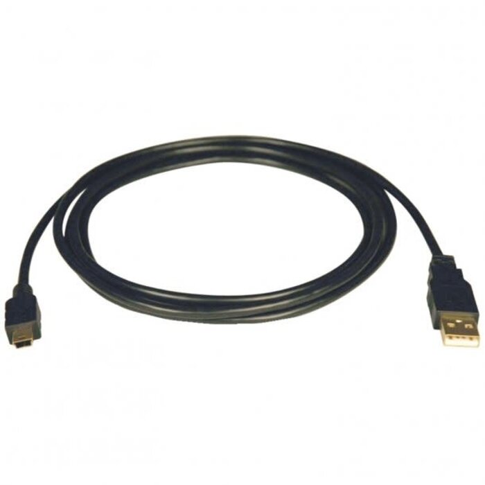 TRPU030006 - Tripp Lite® by Eaton® Reversible  USB 2.0 Device Cable, A Male/5-Pin Mini B Male Gold-Plated Connectors, 6 Ft., Black, U030-006